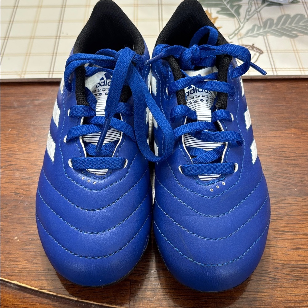 Adidas Royal Blue Soccer cleats Shoes with White Stripes